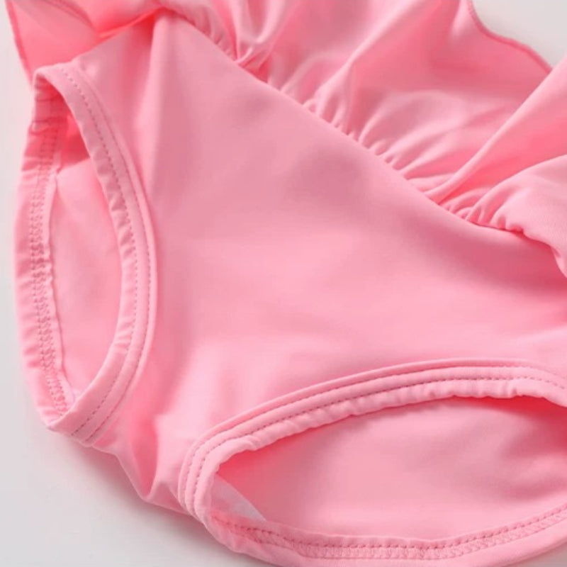 Girls' Summer Cartoon Cute Swimsuit Three-Piece Set