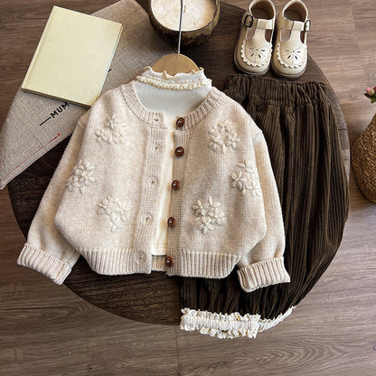 Girls Autumn School Outfit Girls Casual Comfortable Outfit Three-piece set