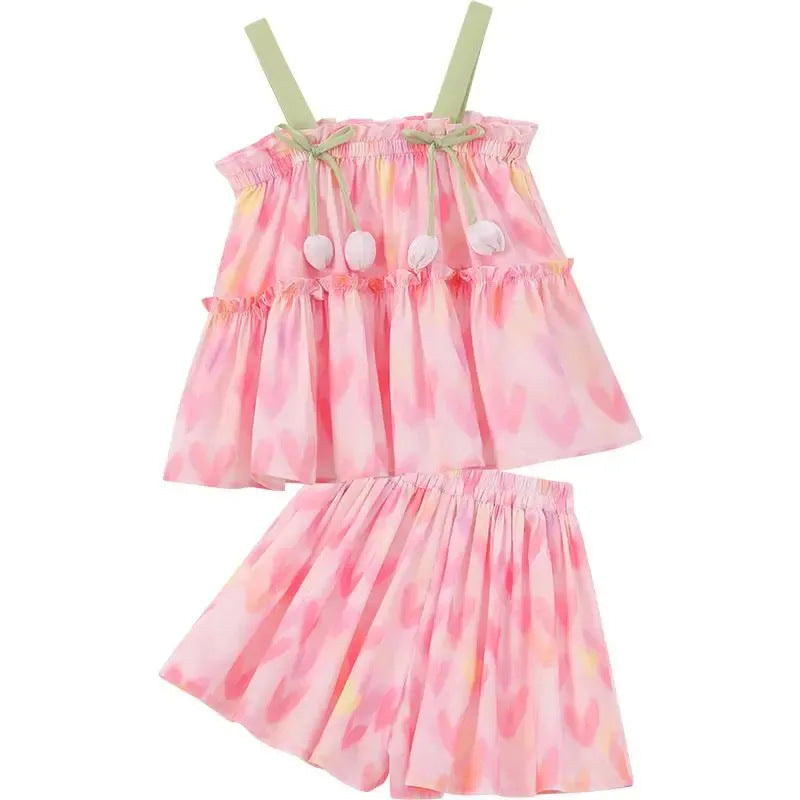 Girls Summer Holiday Outfit Girls Cute Resort Outfit Two-piece set