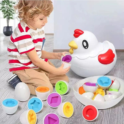 FunnyEggs™ Educational Egg Toy – Shape & Colour Matching Set for Ages 1-6