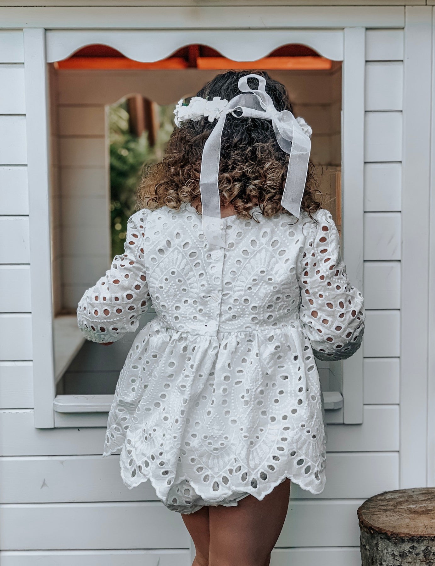 White Ivy Baby Girl Two Piece Set