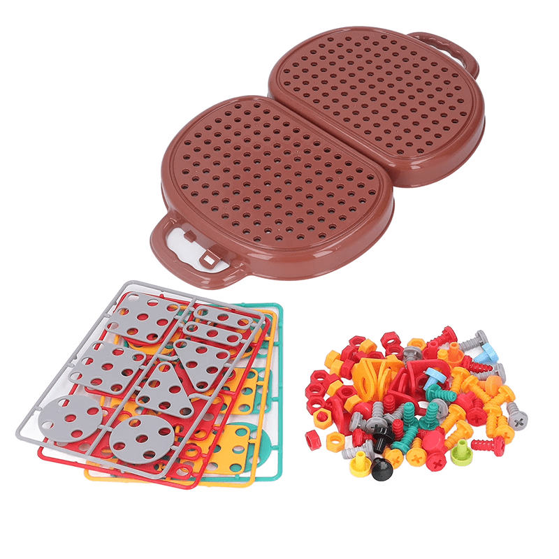 JooBox™ Montessori Tool Box – Kids Building Set with Working Toy Drill (204 Pieces)