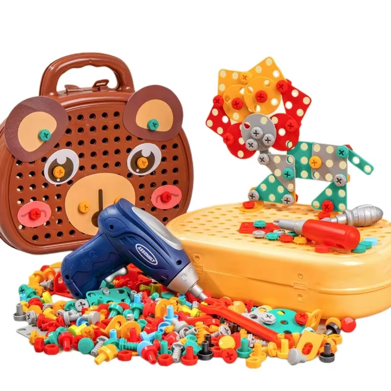 JooBox™ Montessori Tool Box – Kids Building Set with Working Toy Drill (204 Pieces)