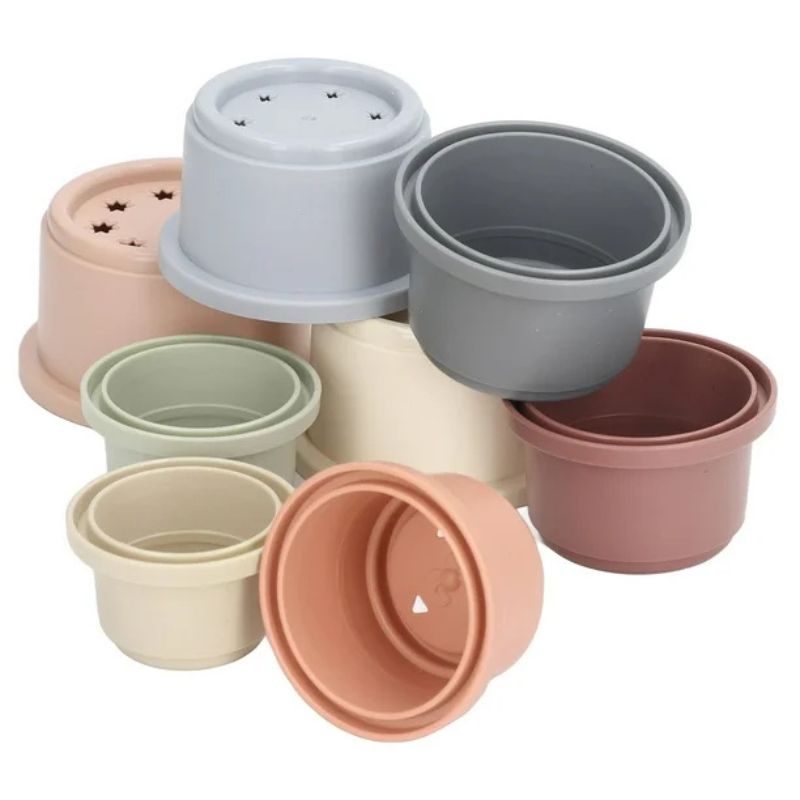 Silicone Stacking Cups – Soft Sensory Educational Stacking Toy for Babies 6M+
