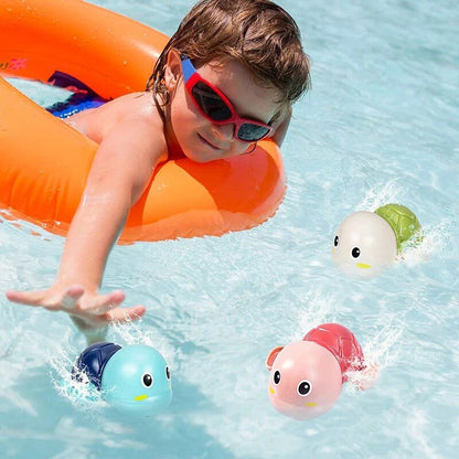 HappyBath™ Baby Bath Toy – Wind-Up Swimming Turtle, No Batteries Needed