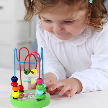 Montessori Wooden Bead Maze – Educational Sensory & Abacus Toy for Toddlers 1+