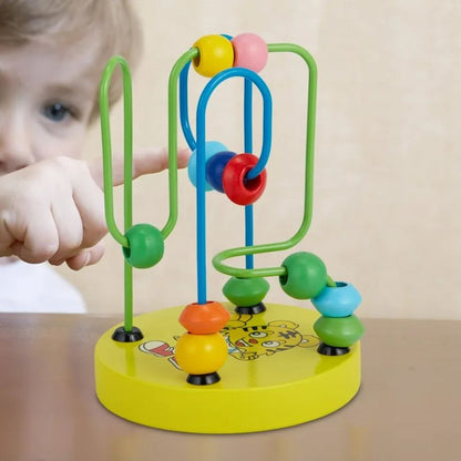Montessori Wooden Bead Maze – Educational Sensory & Abacus Toy for Toddlers 1+