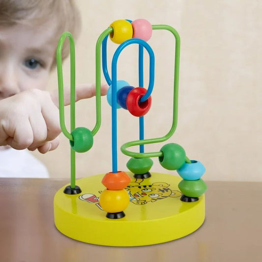 Montessori Wooden Bead Maze – Educational Sensory & Abacus Toy for Toddlers 1+