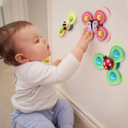 SpinFun™ Baby Sensory Spinner Toy – Suction Cup Bath & Car Window Spinner