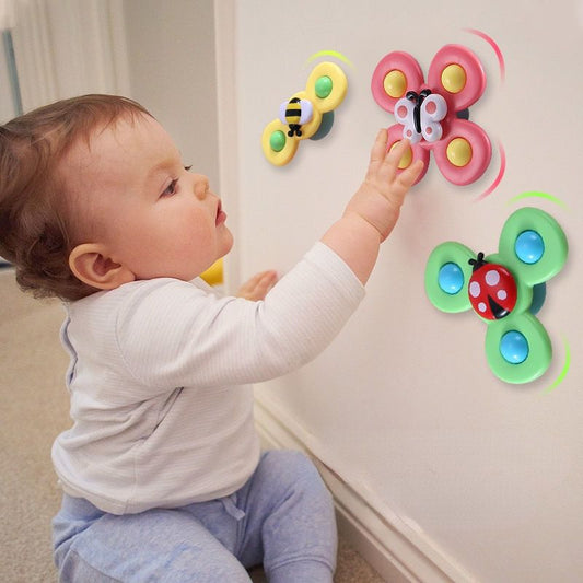 SpinFun™ Baby Sensory Spinner Toy – Suction Cup Bath & Car Window Spinner