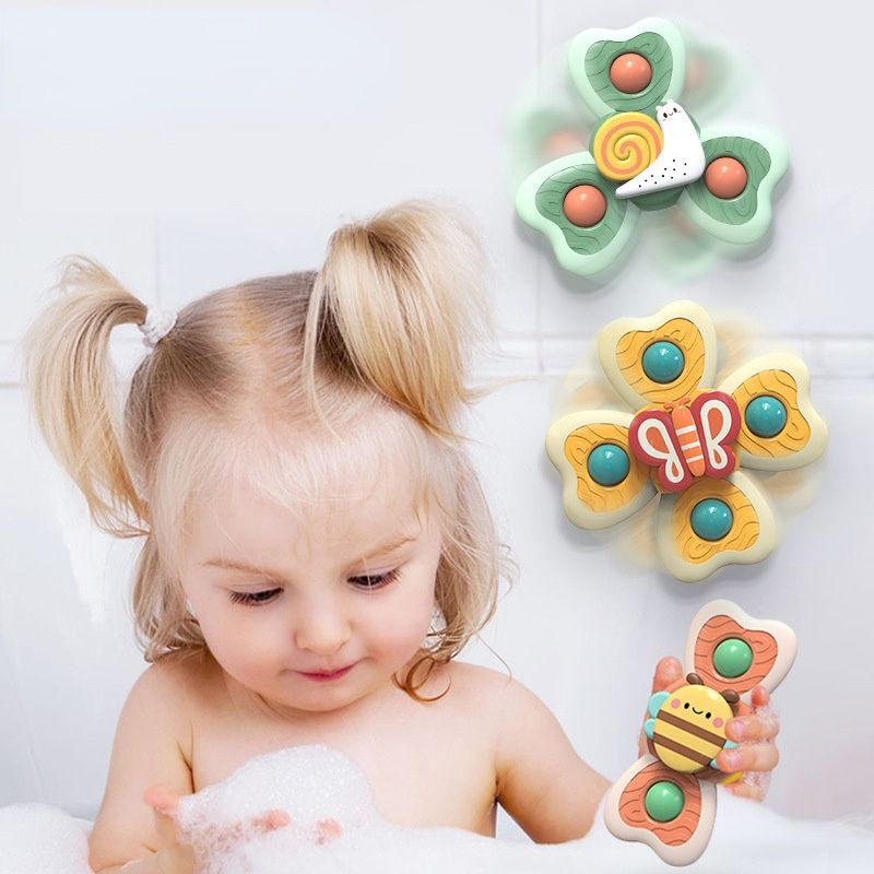 SpinFun™ Baby Sensory Spinner Toy – Suction Cup Bath & Car Window Spinner