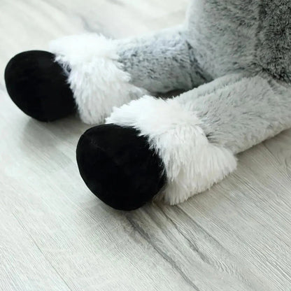 Giant Fluffy Brown Gray Horse Plushie