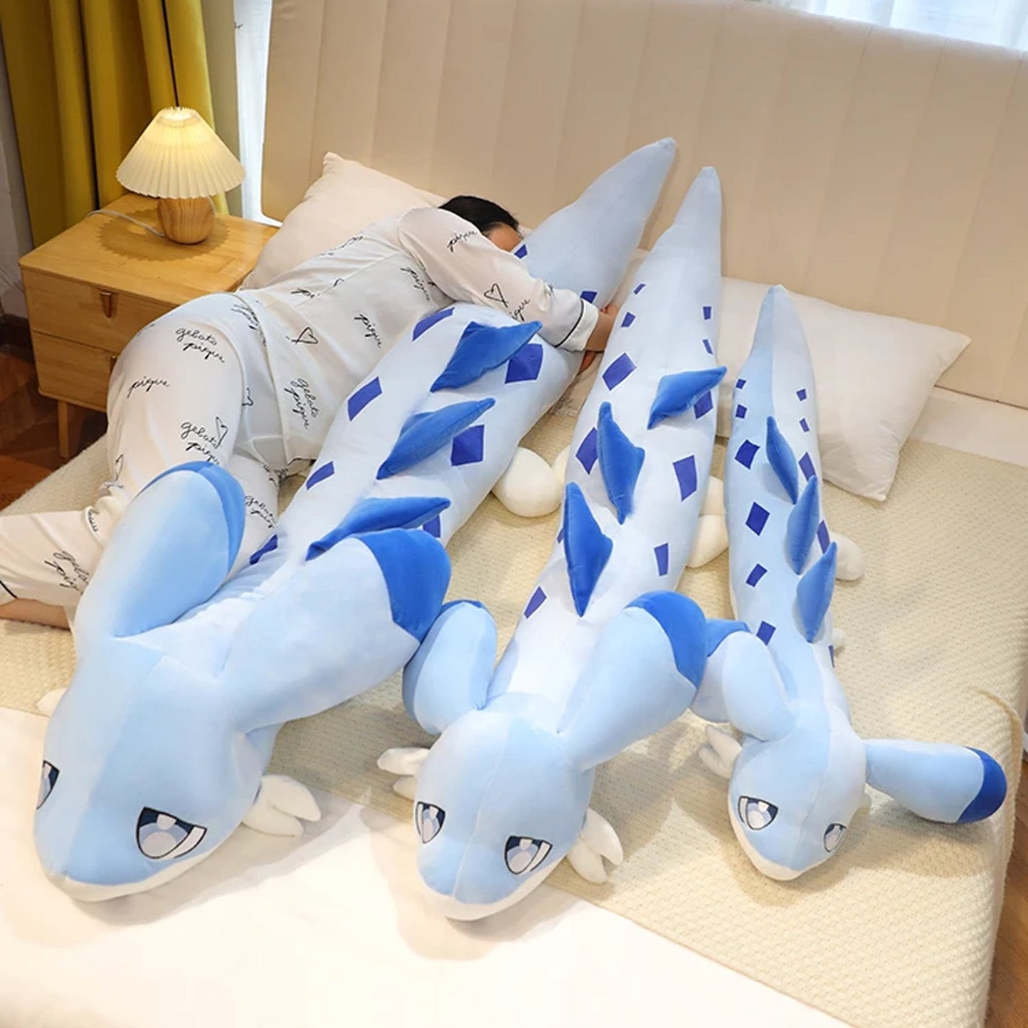 Sofi the Long Kawaii Baby Blue Dragon Plushie