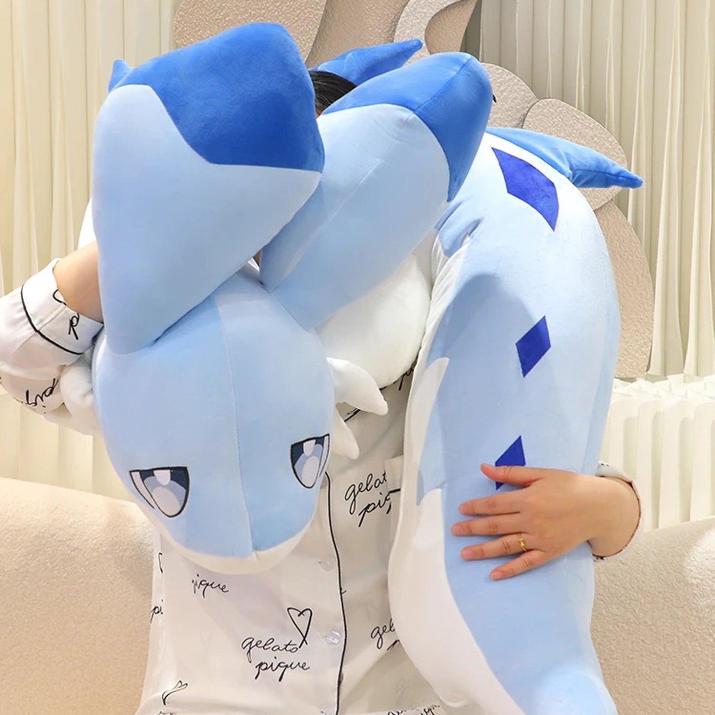 Sofi the Long Kawaii Baby Blue Dragon Plushie