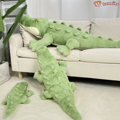 Soft Fluffy Green Crocodile Plush Toy