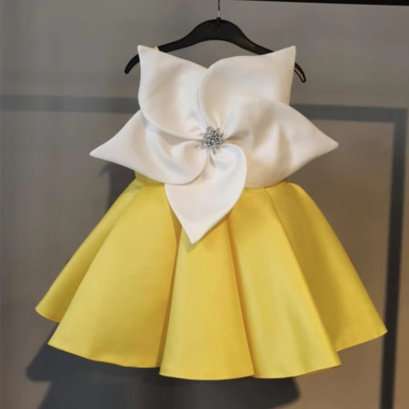 Baby Girl and Toddler Flower Bow Pageant Girl Dress  Birthday Party Princess Dress