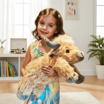 Lovable Highland Cow Plush with Cozy, Huggable Design