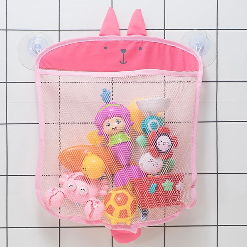 Baby-ToysBag™ Bath Toy Storage Bag – Quick-Dry Mesh Organiser with Suction Cups