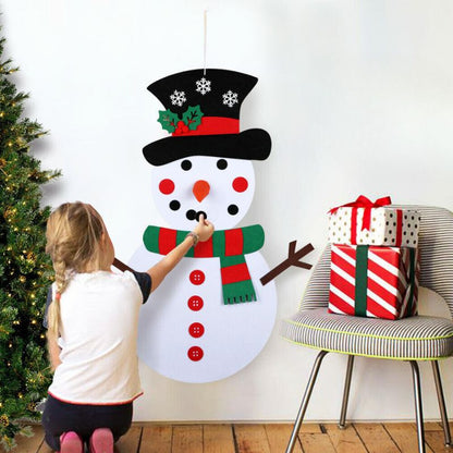 TreeDeco™ Montessori Felt Christmas Tree – Kids' Reusable Wall Tree with Ornaments
