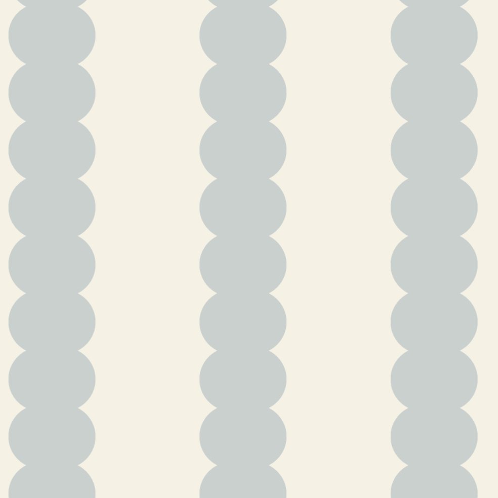 Scallop Stripe Wallpaper, Blue