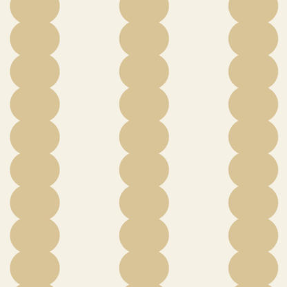 Scallop Stripe Wallpaper, Yellow