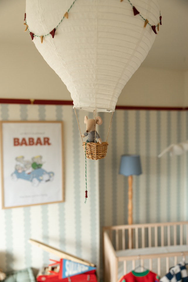 Scallop Stripe Wallpaper, Blue