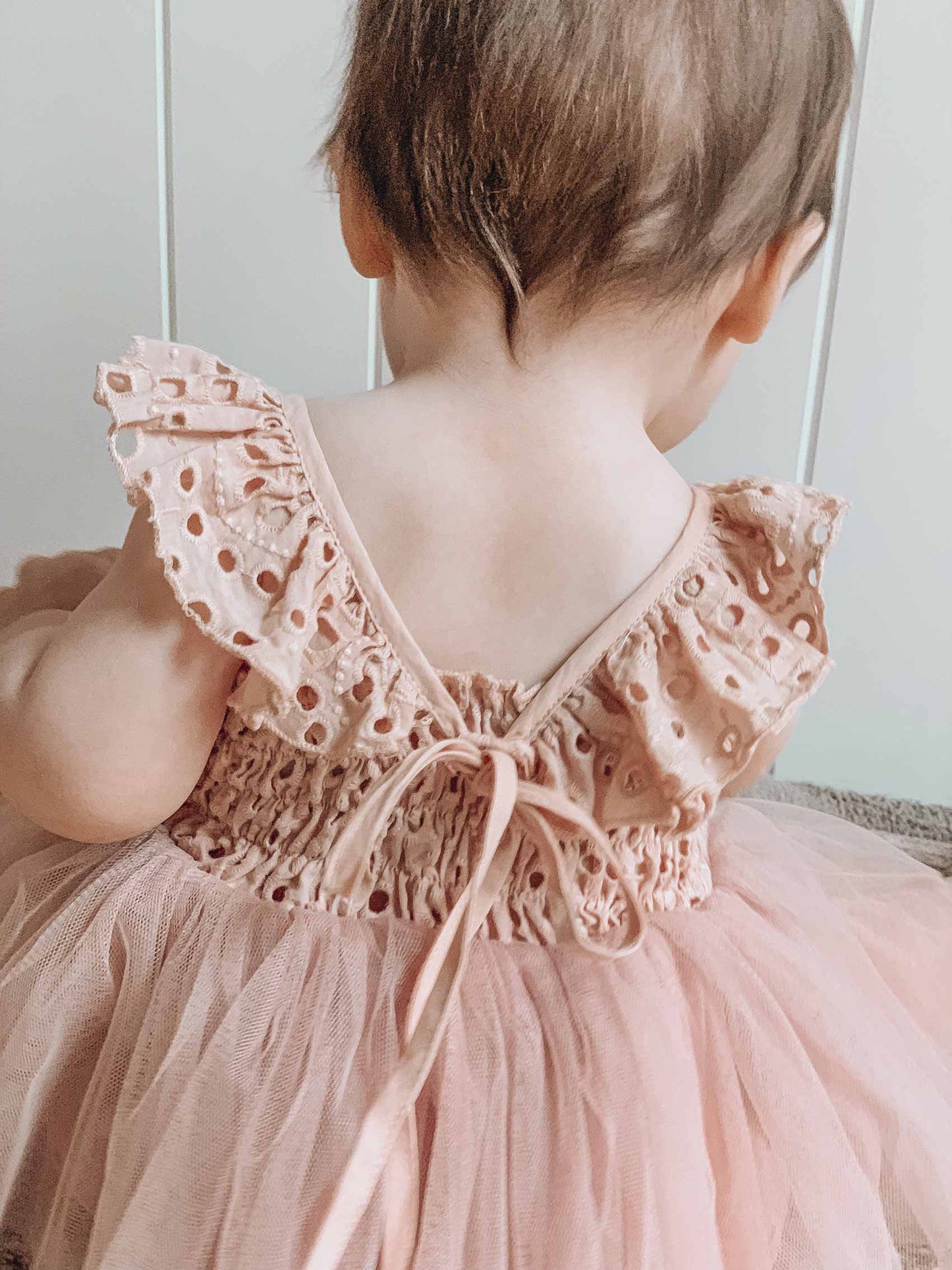 Trixie Belle Dusty Rose Pink Tutu Baby Girl Tulle Party Romper