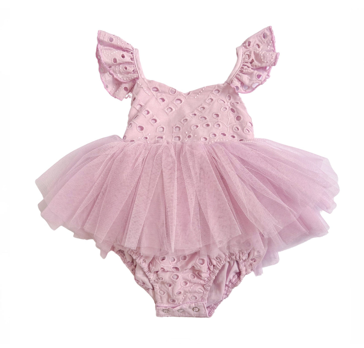 Trixie Belle Lilac Tutu Baby Girl Romper