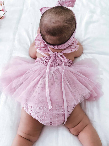Trixie Belle Lilac Tutu Baby Girl Romper