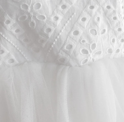 Trixie Belle White Tutu Baby Girl Tulle Party Romper