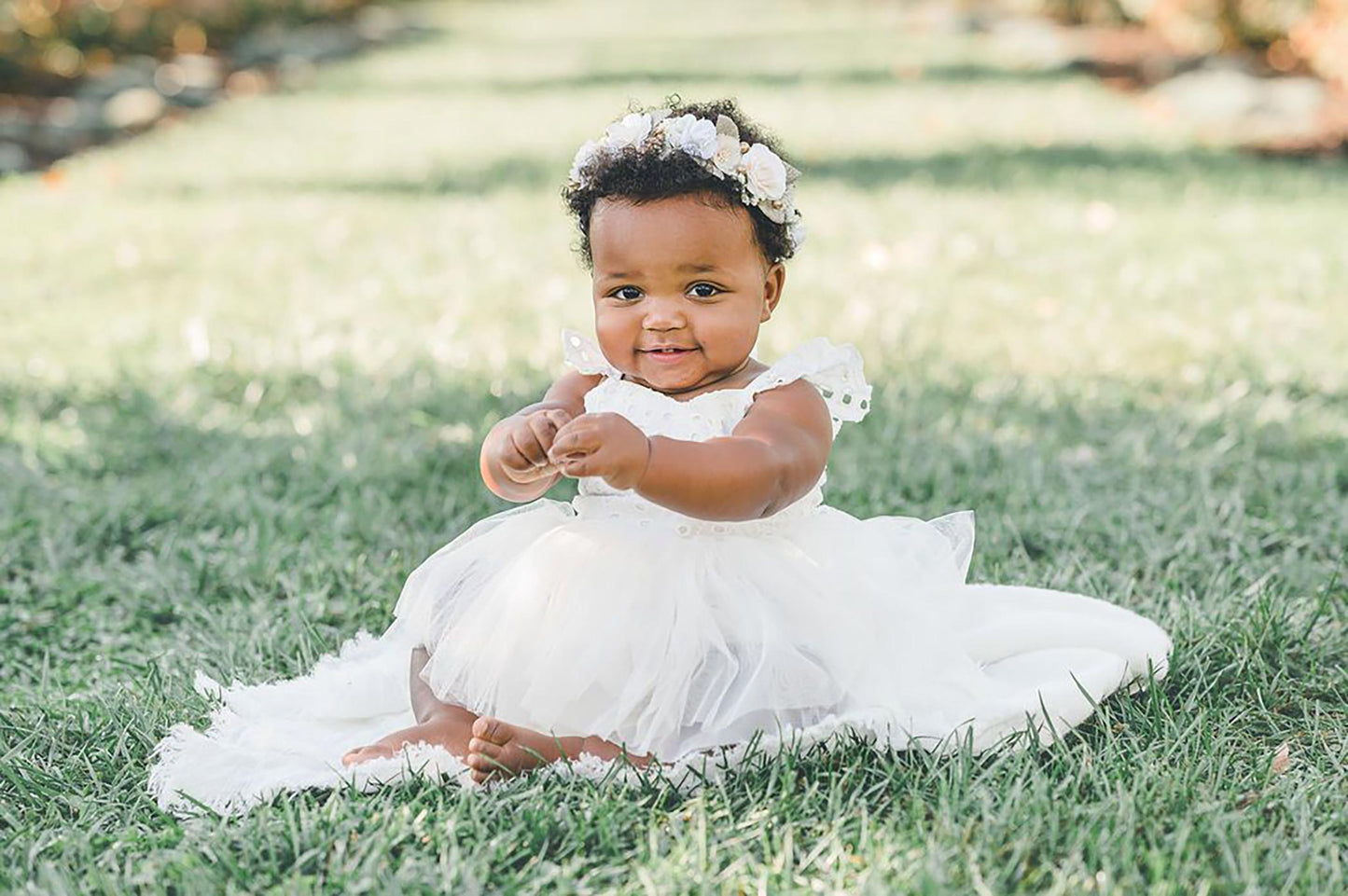 Trixie Belle White Tutu Baby Girl Tulle Party Romper