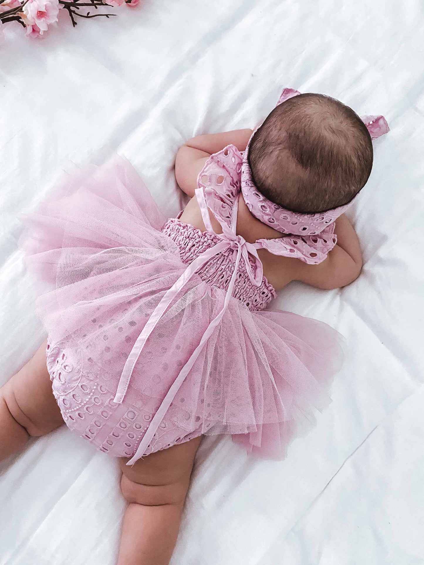 Trixie Belle Lilac Tutu Baby Girl Romper