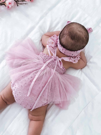 Trixie Belle Lilac Tutu Baby Girl Romper