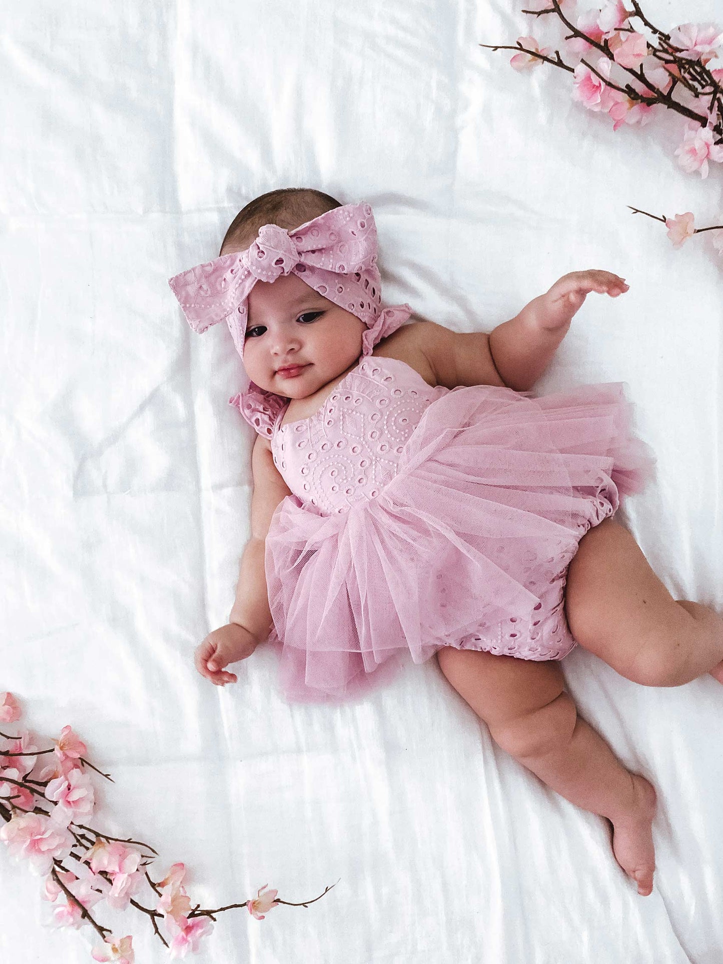 Trixie Belle Lilac Tutu Baby Girl Romper