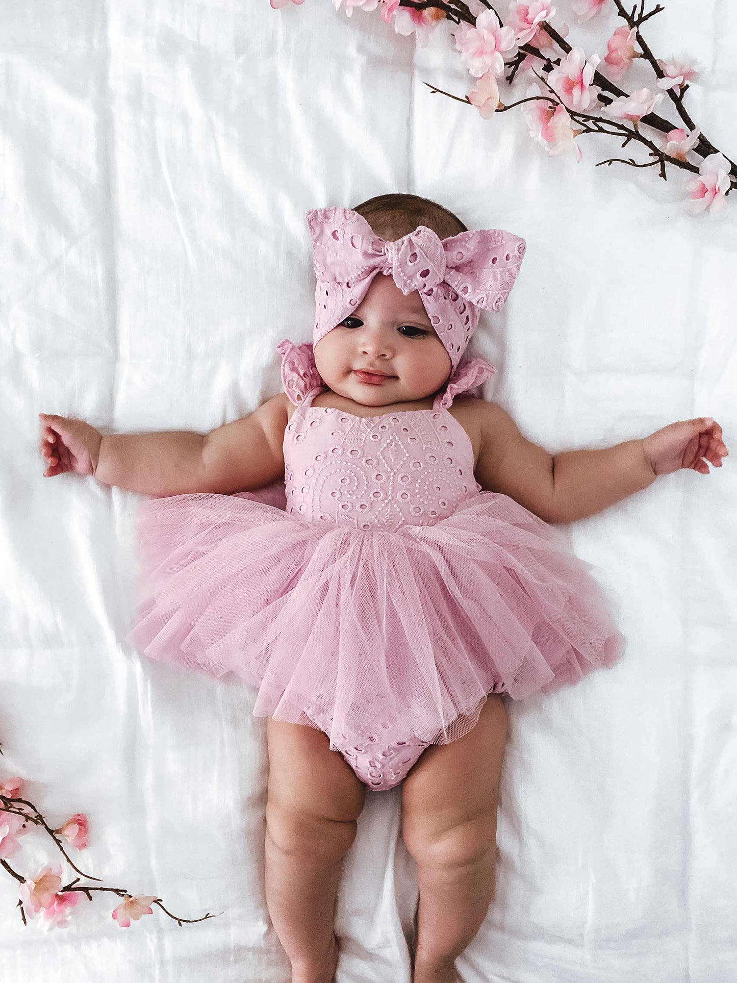 Trixie Belle Lilac Tutu Baby Girl Romper