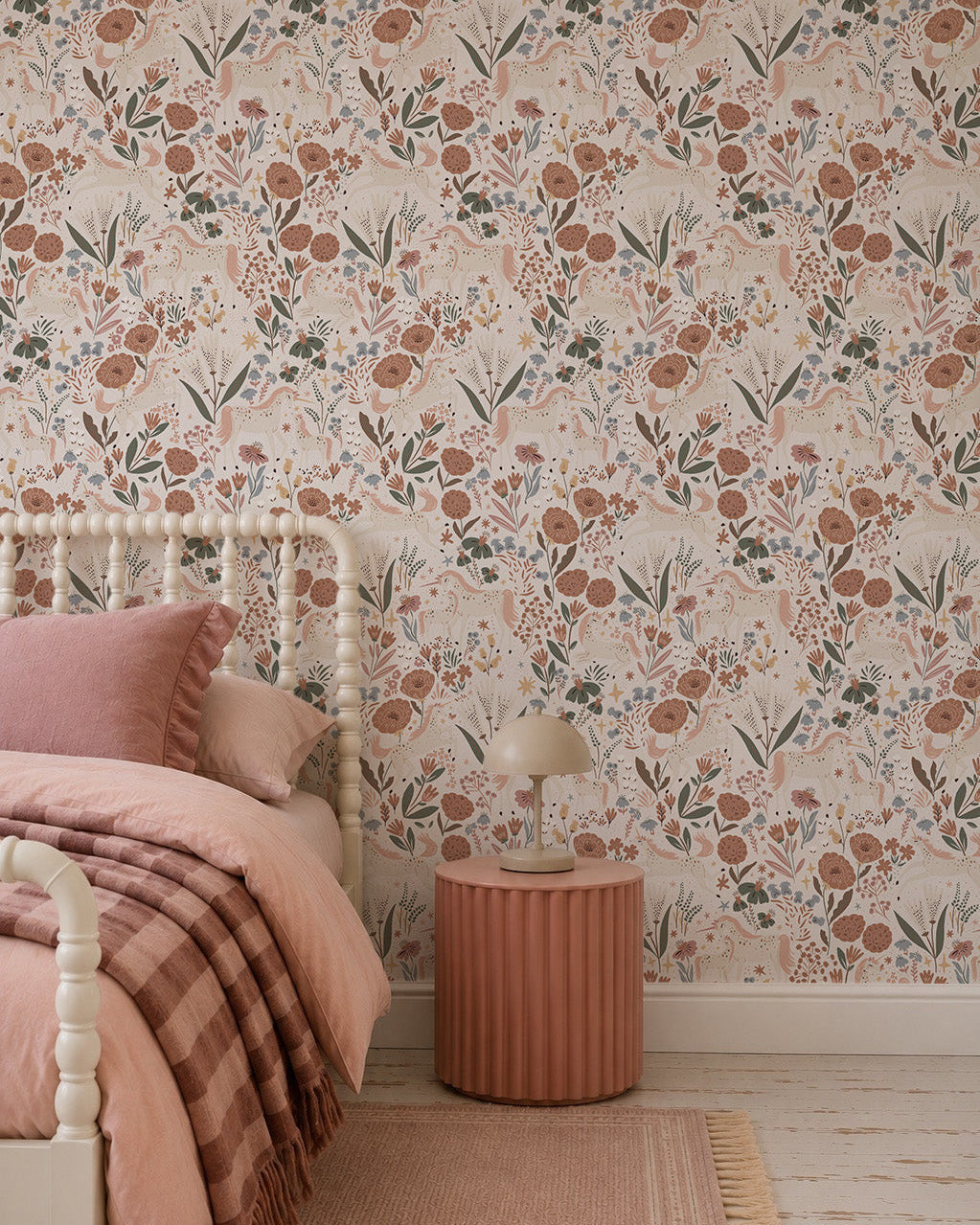 Unicorn Meadow Wallpaper, Cream