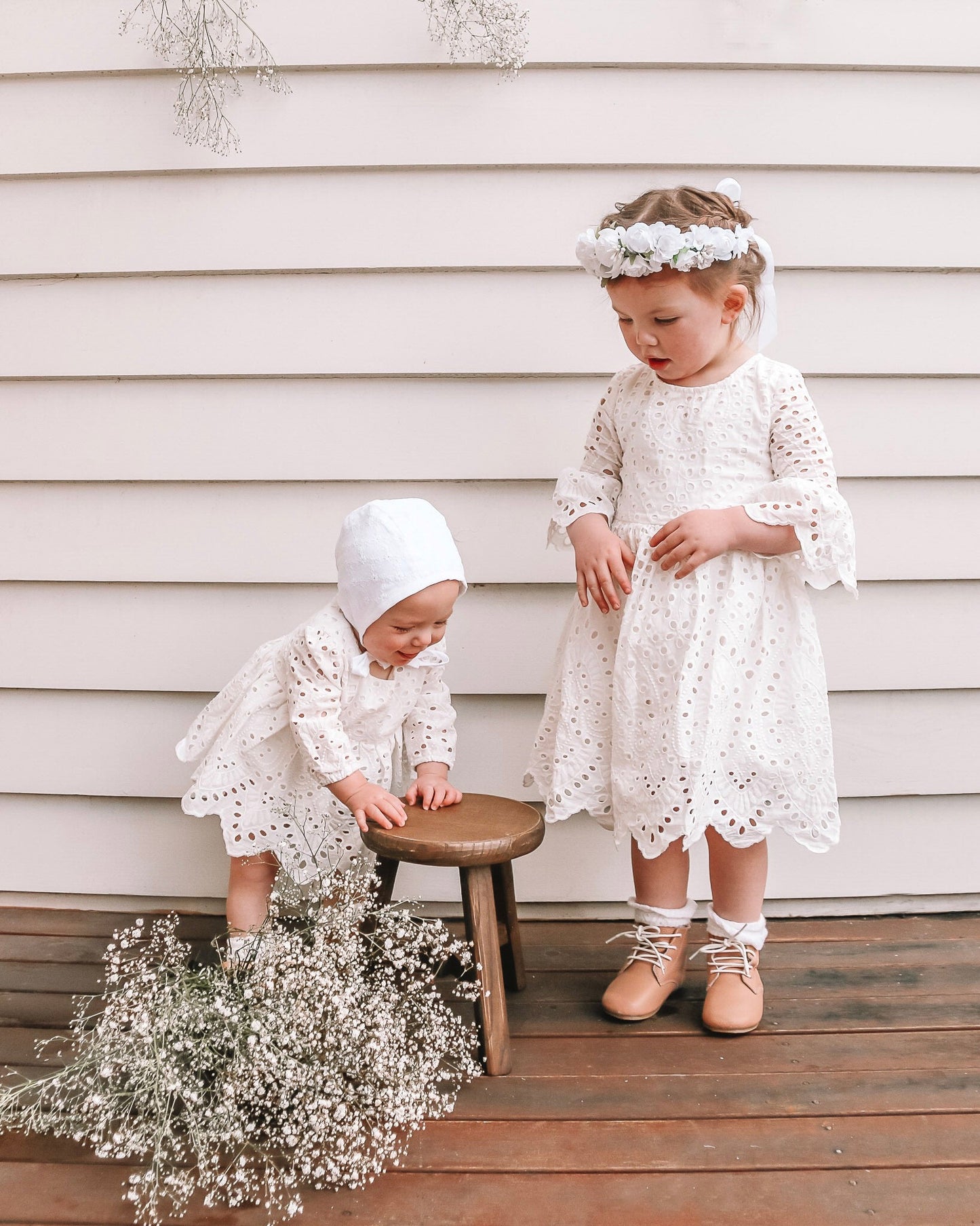 White Ivy Baby Girl Two Piece Set