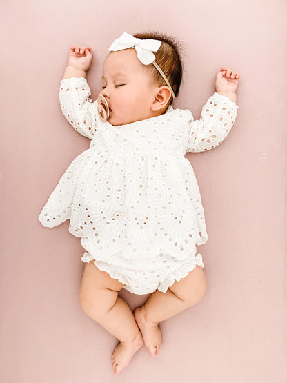 White Ivy Baby Girl Two Piece Set