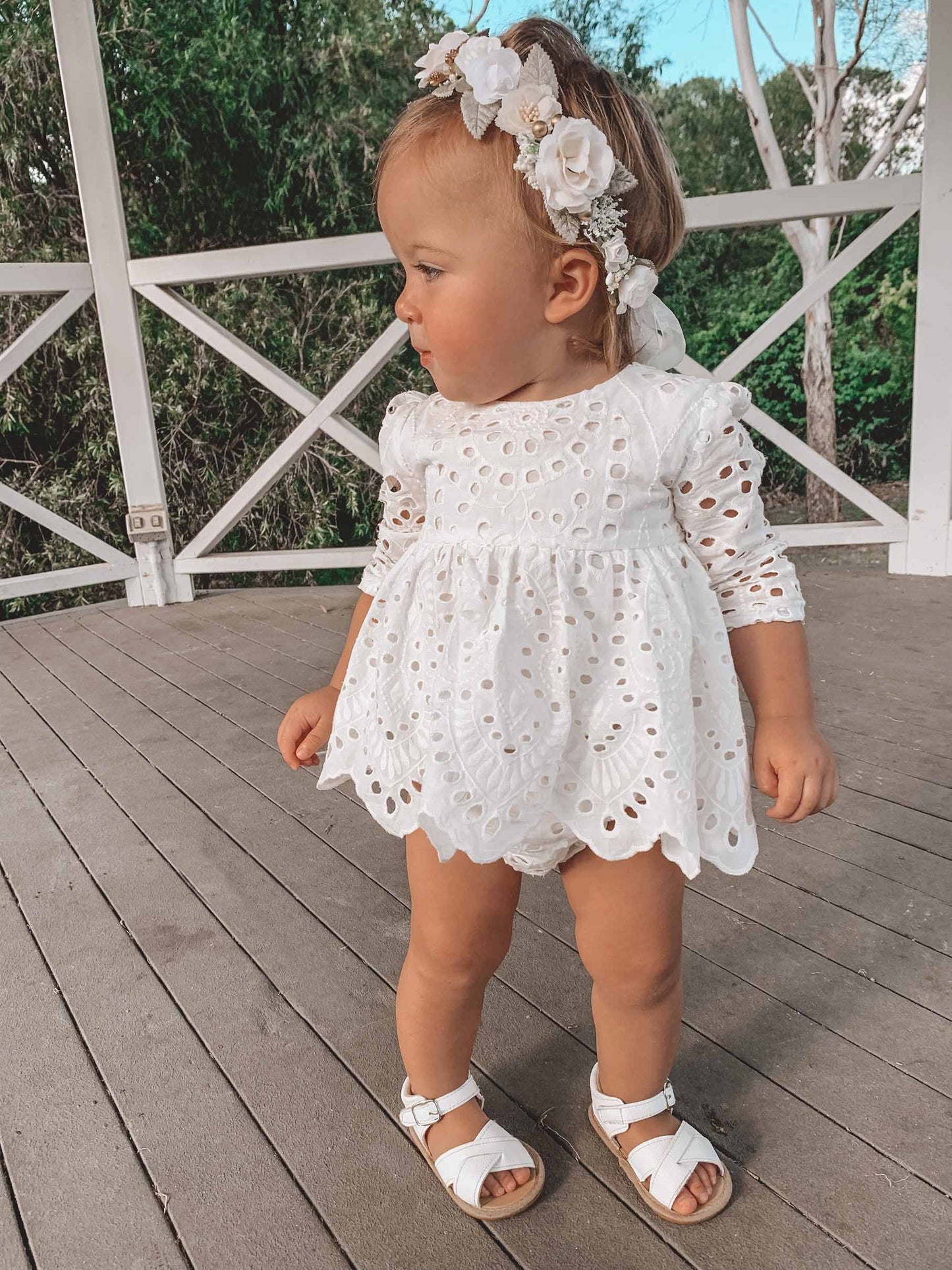White Ivy Baby Girl Two Piece Set