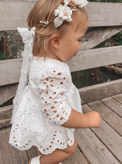 White Ivy Baby Girl Two Piece Set