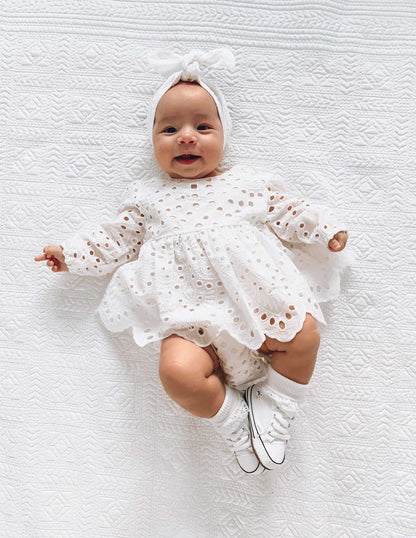 White Ivy Baby Girl Two Piece Set