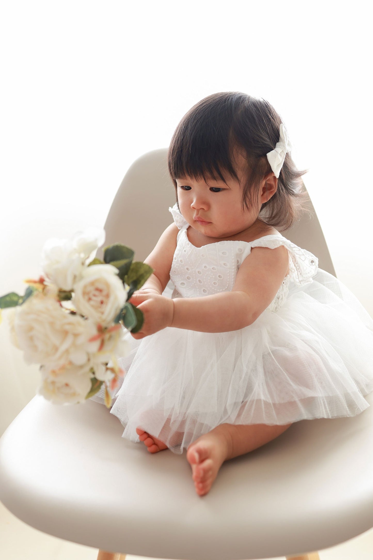 Trixie Belle White Tutu Baby Girl Tulle Party Romper