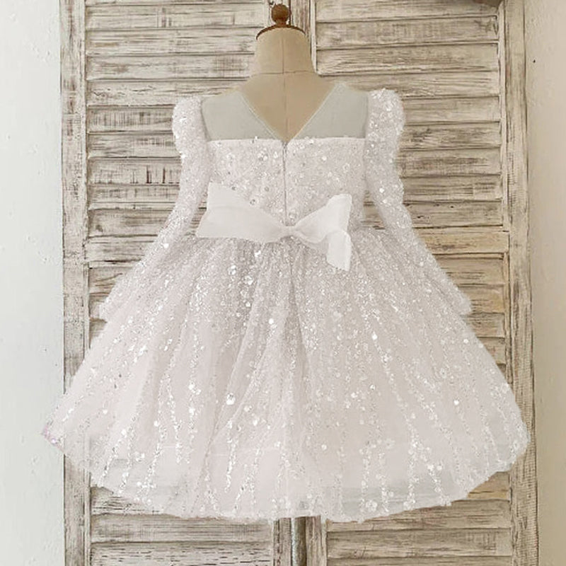 Elegant Baby Girl  First Communion Dress Toddler Beauty Pageant Princess Dress